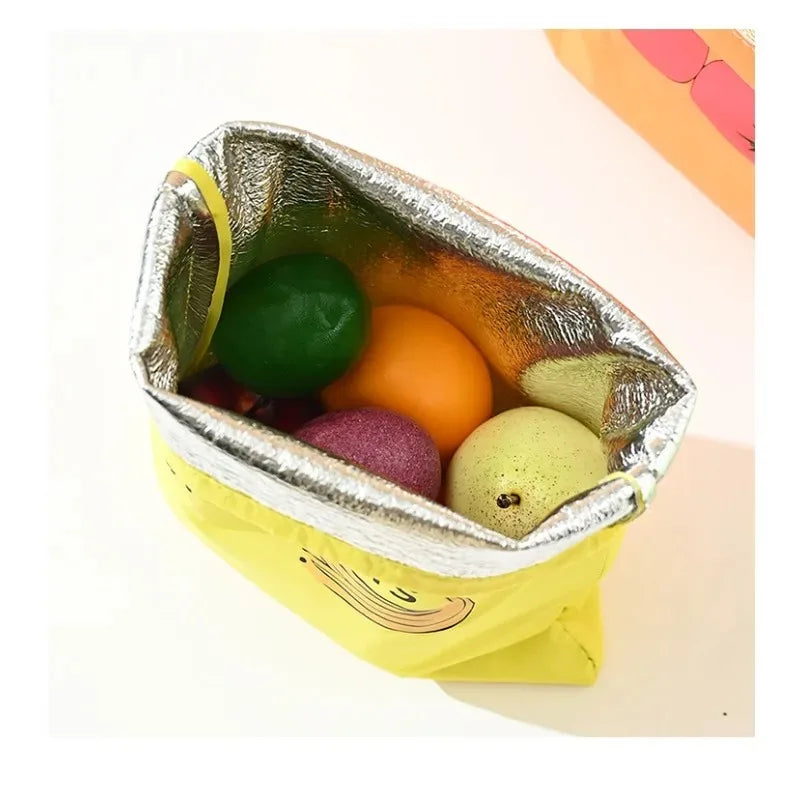 Bouche Conservation Isotherme Réutilisable — Bananes Laitues Légumes Fermeture Cordon