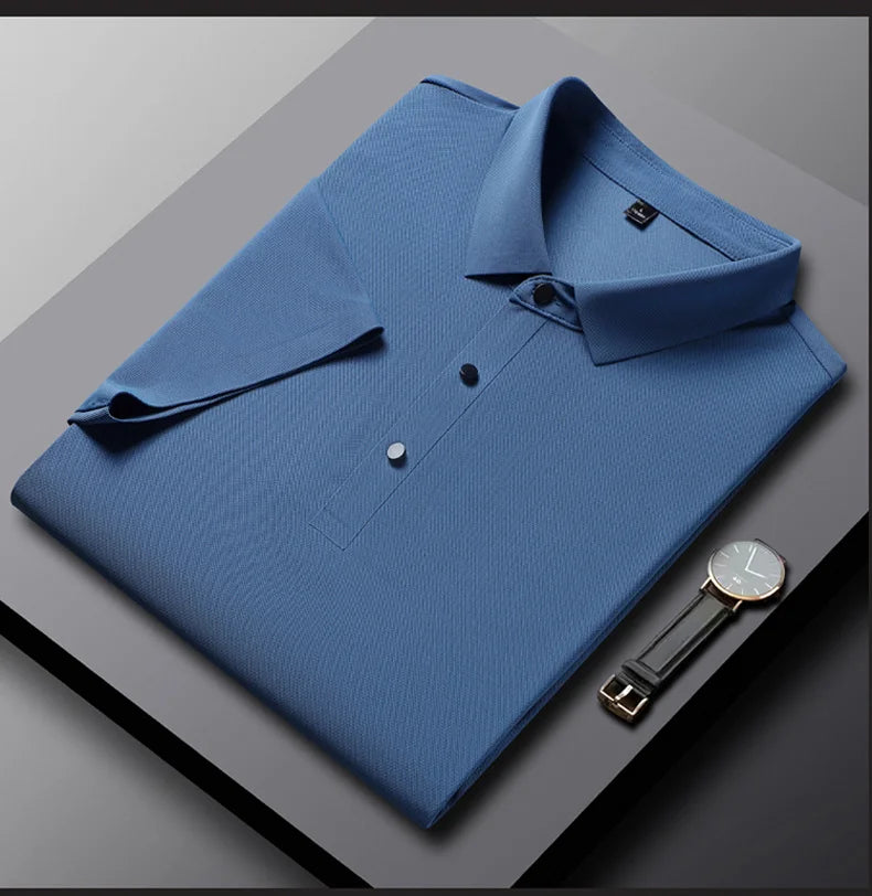 Polo homme 3 boutons décontracté — travail, séchage rapide, manches courtes, golf, grandes tailles
