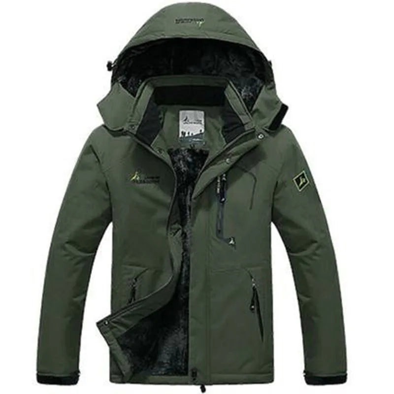 Men's Windproof Parka, Thick Warm Windproof Fur Coats, Hooded Military Style, Men's Anorak Winter Jackets