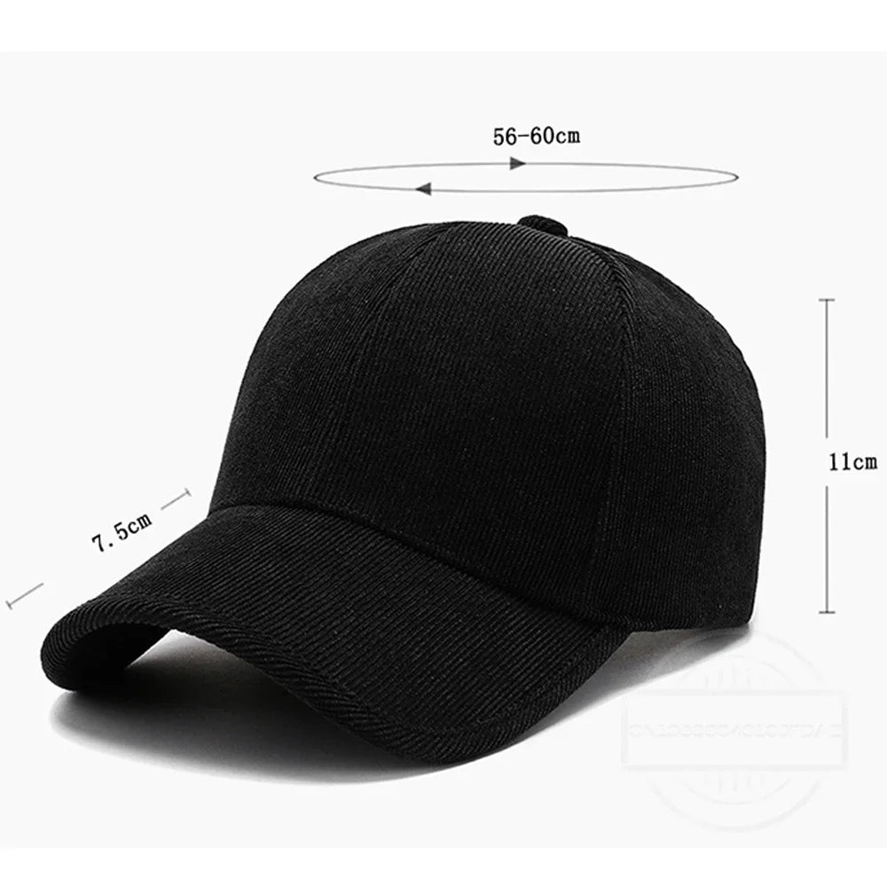 Gorra de béisbol de invierno ChimArmyGreen para hombre y mujer, gorra de pana de lujo, gorra de béisbol Snapback Hip Hop, sombreros de camionero con ventajas y zonas de seguridad