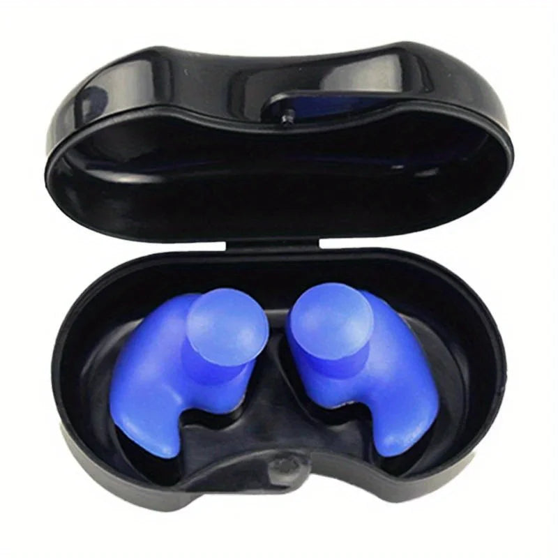 Tapones de natación de silicona impermeables y reutilizables para buceo, surf, ducha, accesorios de baño, 2 piezas