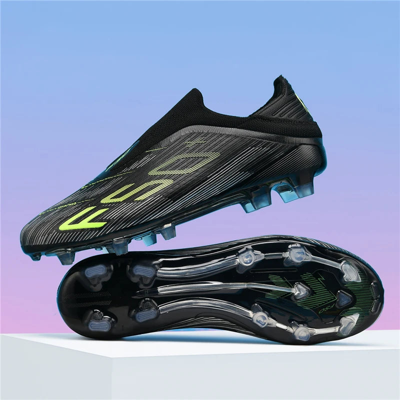 Chaussures de Football Tige Haute Crampons Longs — Futsal & Gazon Professionnel