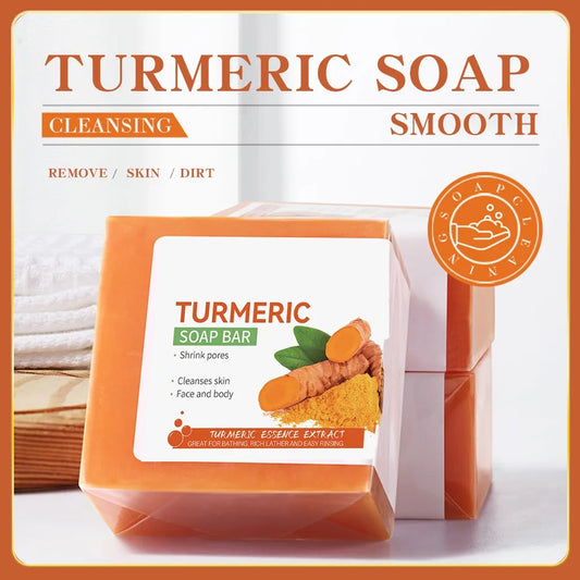 Handmade Turmeric Soap, Body Cleansing, Brightening, Dark Underarms, Legs, Face Cleanser, Tender Skin Care, Beauty