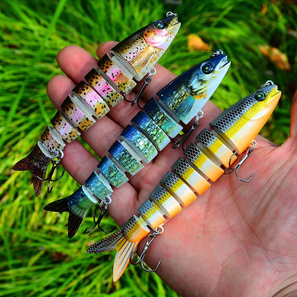 13.5 cm/19g coulant Swimbait manivelle leurre de pêche ensemble de Wobblers pour brochet appâts artificiels Kit matériel de pêche