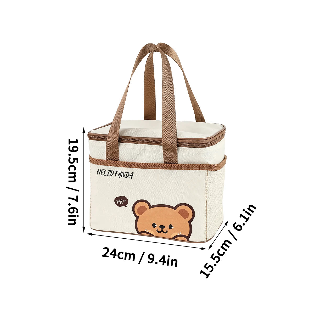 Sac à déjeuner isolé Capybara mignon pour étudiant enfant, sac thermique Portable de grande capacité étanche pour aliments, sac isotherme réutilisable pour pique-nique