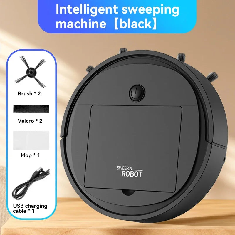 Nuevo robot aspirador inteligente 3 en 1 2026, 4000 Pa de succión, máquina de limpieza doméstica totalmente automática, carga USB, aspiradora inteligente