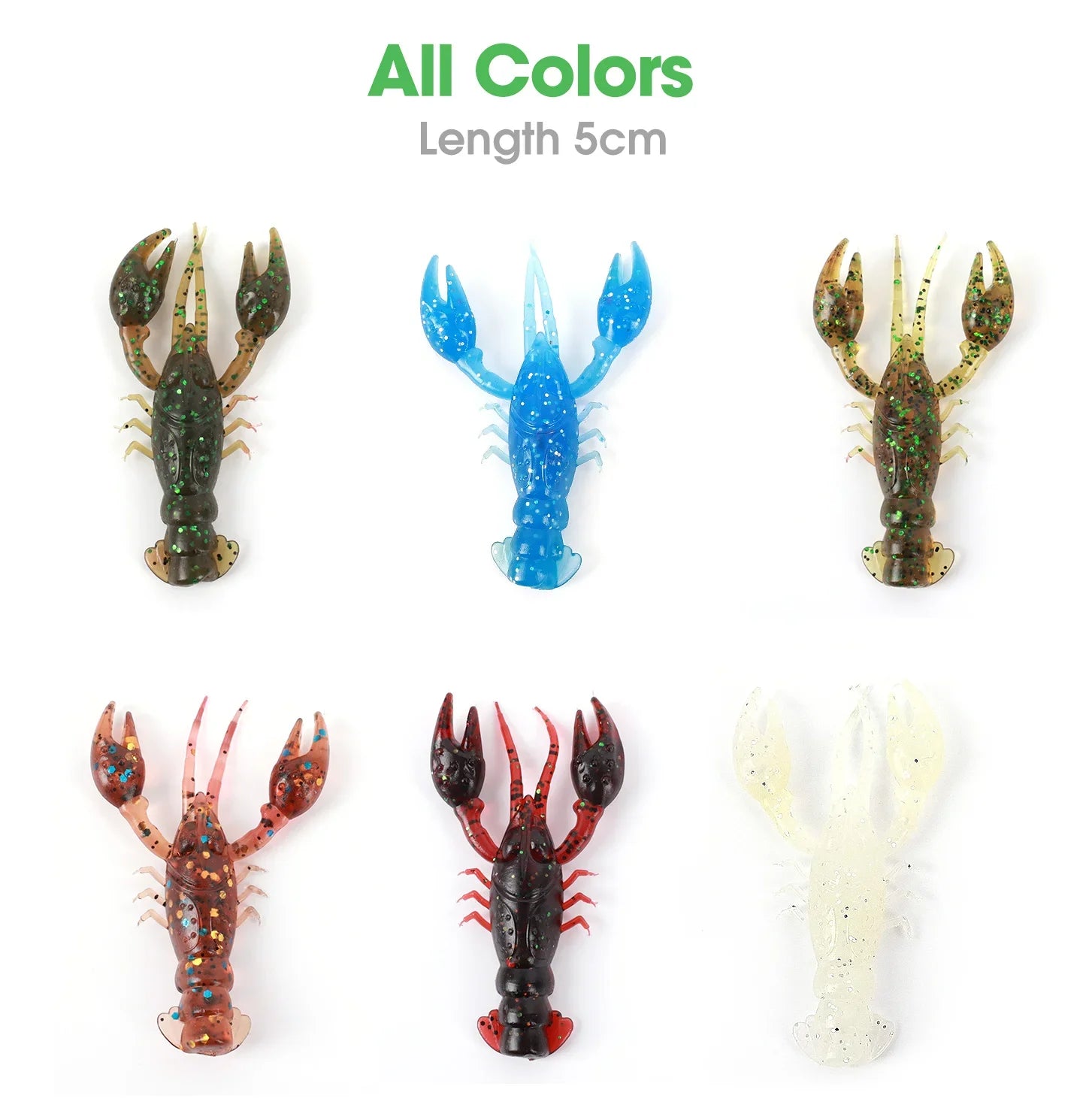 5/10/20 pièces leurres de poisson souples appâts de crevettes artificiels matériel de pêche homard écrevisses ver anguille aiguille nageurs gabarits outils de pêche