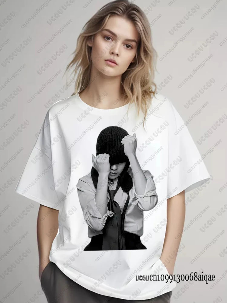 T-Shirt Imprimé Chanteur Pop Femme — Concert Tournée 2026, Fan, Style Y2K, Boy Band