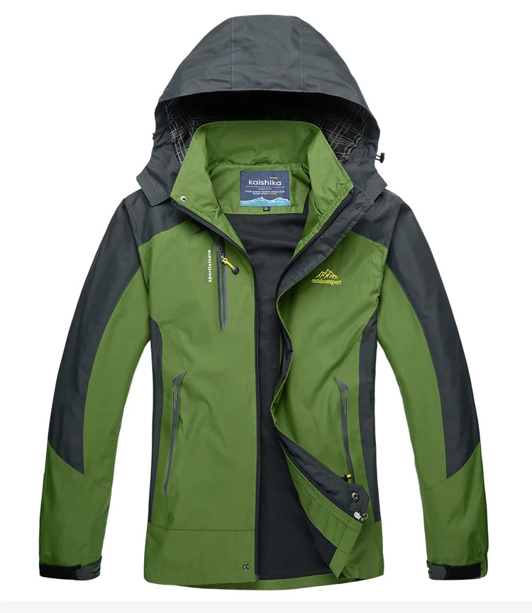 TRVLWEGO Camping randonnée veste hommes automne Sports de plein air manteaux escalade Trekking coupe-vent voyage imperméable vestes noir