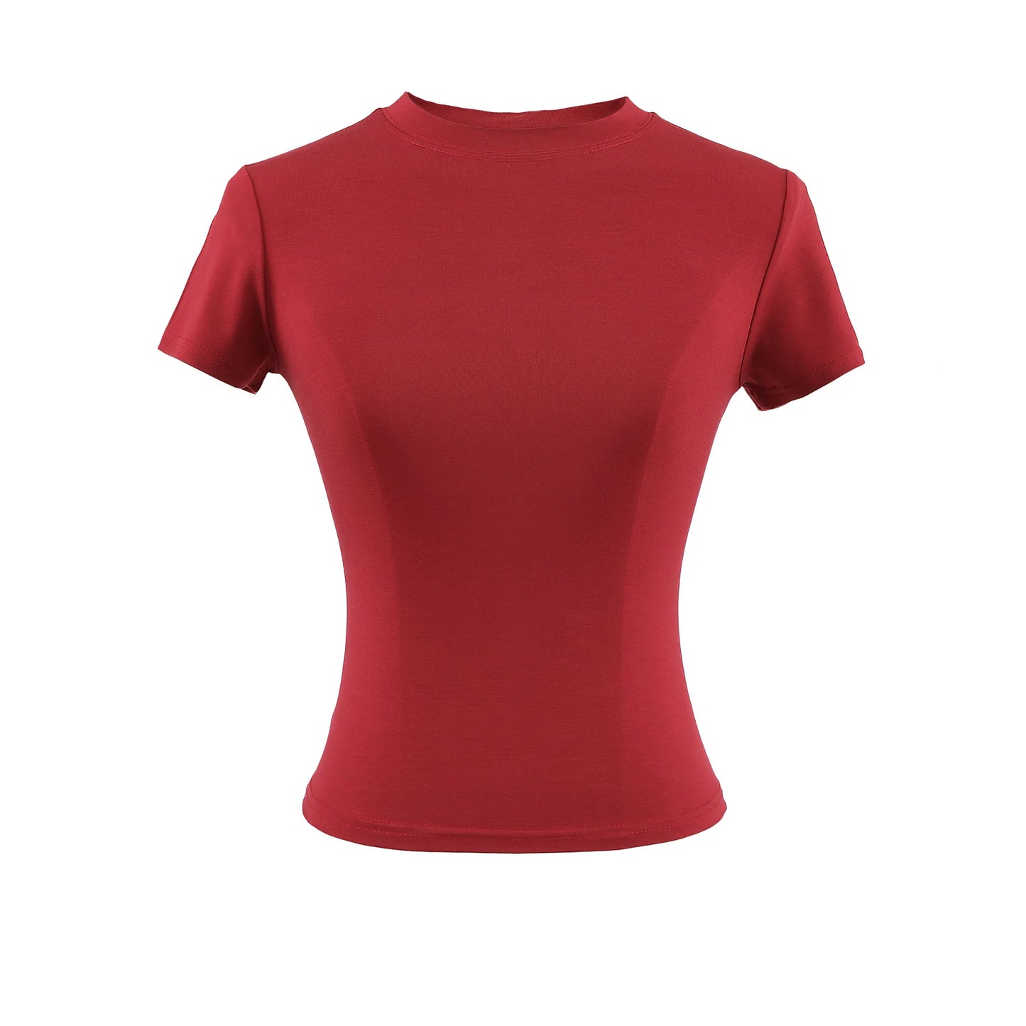 Camiseta de manga corta para mujer, casual, de alta calidad, sexy, ajustada, a la moda, de color liso, ropa y2k, 2024