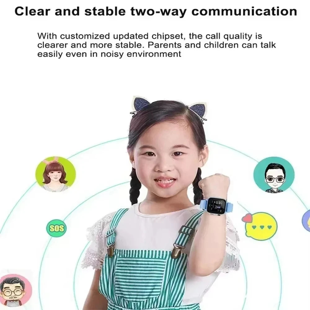 Montre connectée enfants 2026 — SOS, GPS, carte SIM, appel, caméra, étanche, cadeau