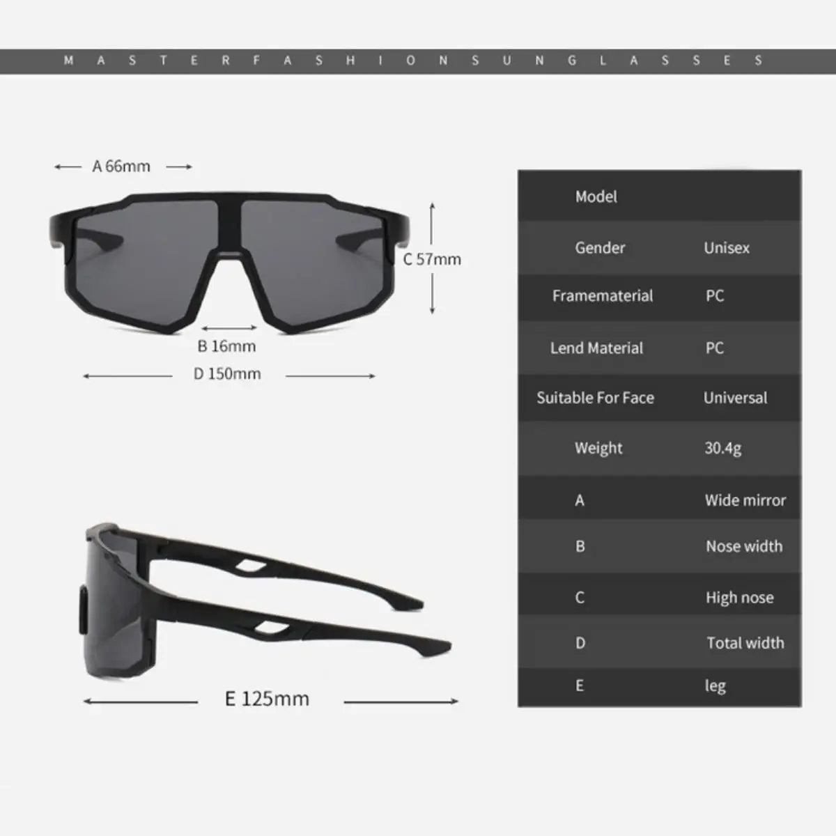 Nuevas gafas de sol de ciclismo de gran montura UV400, protección UV, deportes al aire libre, a prueba de viento, antirayos ultravioleta, para senderismo y escalada