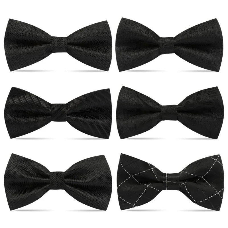 Nœud Papillon Homme Mariage Réglable Classique — Noir Double Cravate Cadeau Affaires