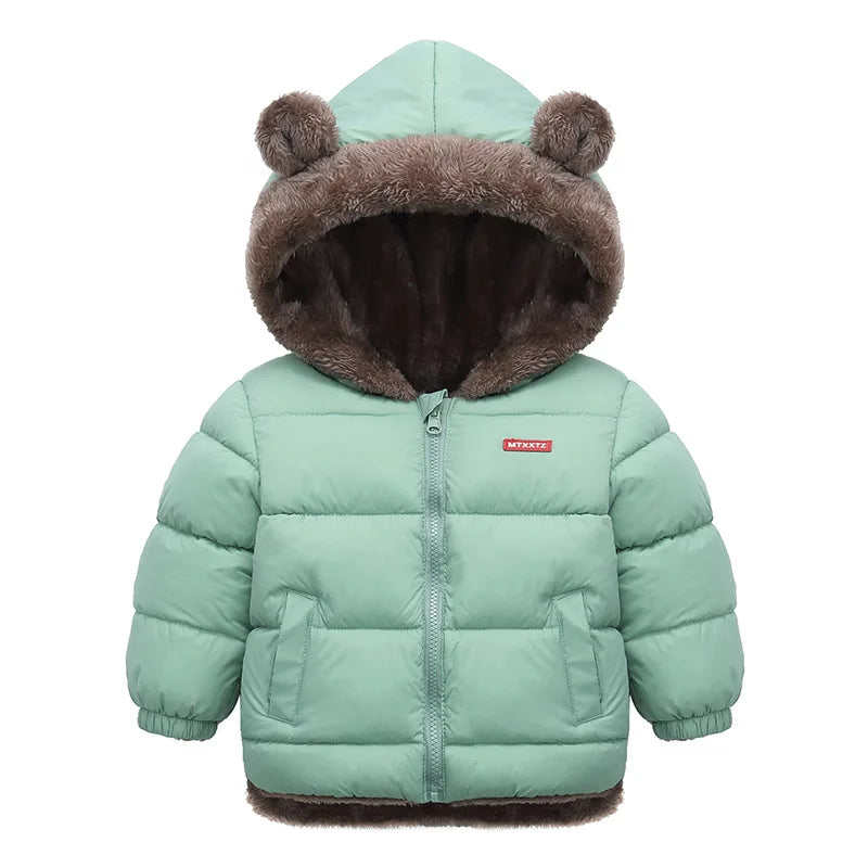 Bébé garçons filles veste à capuche vêtements d'extérieur en coton manteau polaire épais pour enfants vestes rembourrées en cachemire hiver garçons filles manteaux chauds