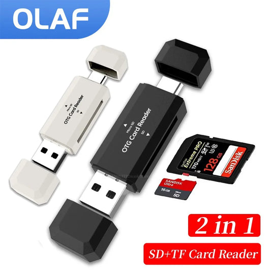 Lecteur de carte SD TF de Type C 2 en 1 lecteur de carte USB 2.0 pour PC accessoires d'ordinateur portable lecteur de carte mémoire intelligent haute vitesse adaptateur de carte SD