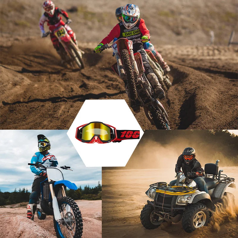 Gafas de sol para motocross, gafas de sol resistentes al viento e inastillables para ATV, RL y deportes todoterreno