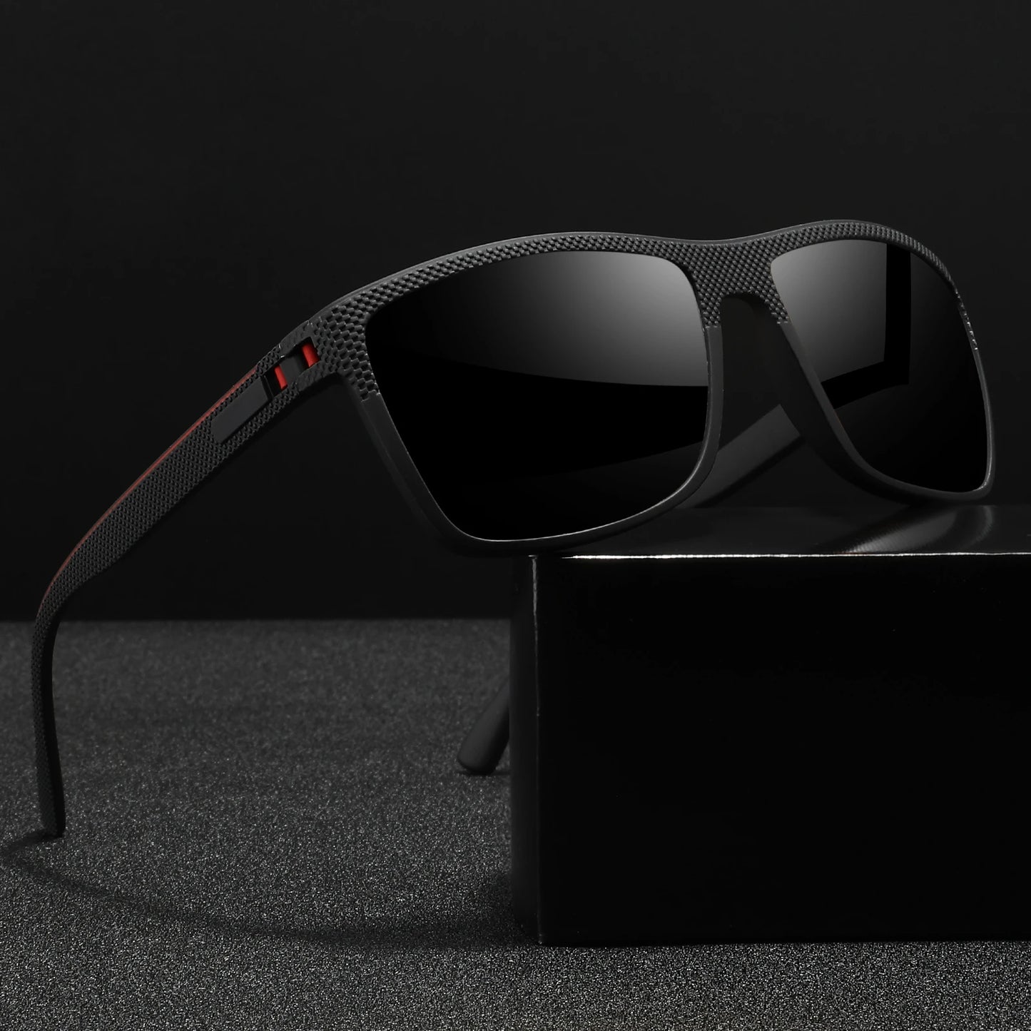 Lunettes de soleil sport extérieur polarisées — courbe, cadre résistant, bouclier, UV400