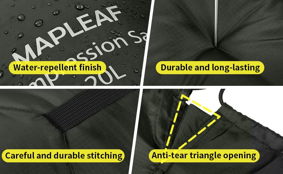 MAPLEAF sac de couchage à Compression ultraléger et étanche, pour Camping en plein air, sac de rangement pour sac à dos et randonnée
