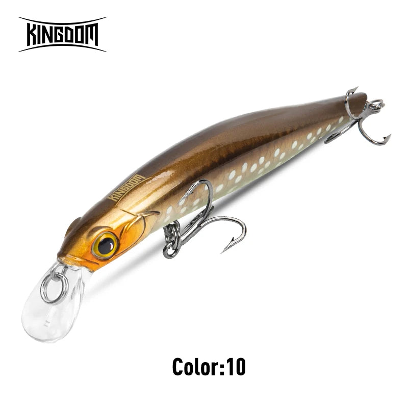 Kingdom Kingart coulant méné leurres de pêche 6g 9g 14g 18.6g Jerkbaits   Wobblers d'action réaliste, appâts durs silencieux, bar de mer