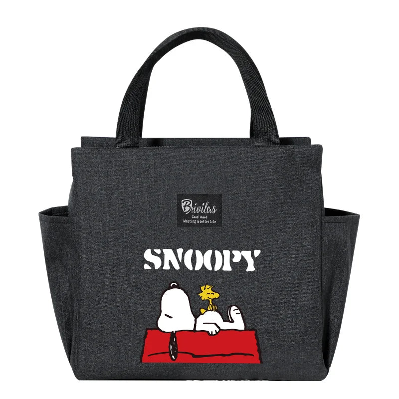 Bolsa isotérmica portátil para el almuerzo y bebidas de Snoopy, bolsa isotérmica para alimentos, caja térmica, bolsa de picnic, bolsas de transporte, bonito regalo para niños