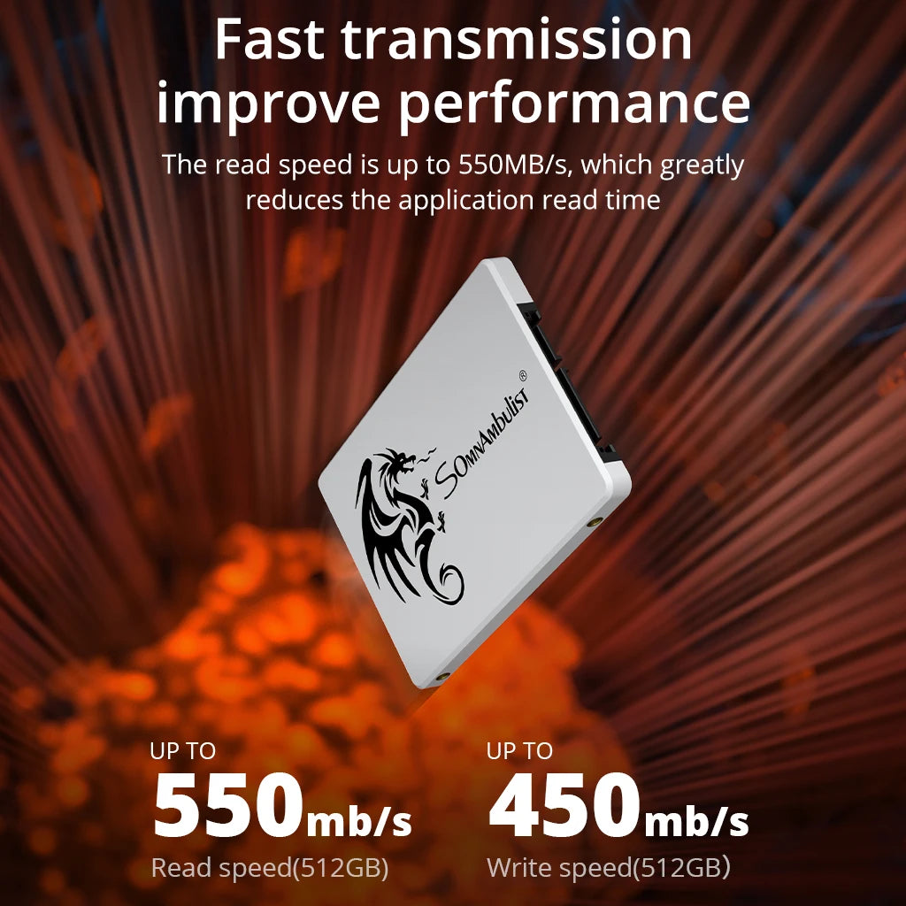 SomnAmbulist SSD 2.5 64GB 128GB 256GB 512GB pour ordinateur portable de bureau disque SSD Sata3 120GB 240GB 480GB