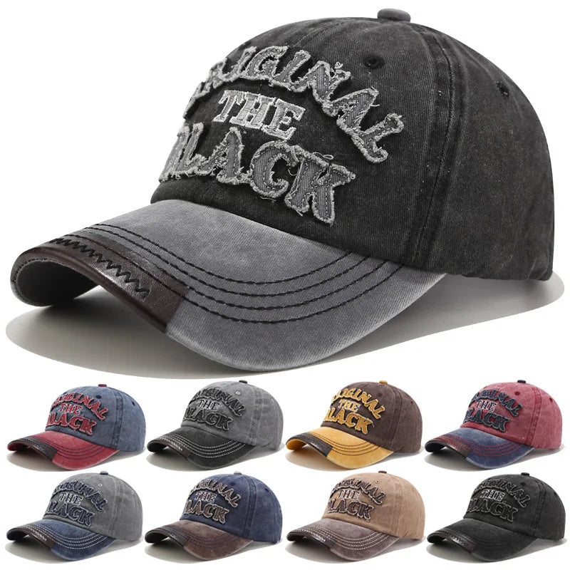 Gorra de béisbol negra original de algodón lavado de alta calidad, gorro con visera para hombres y mujeres, Gorras casuales, gorra bordada, sombrero de papá, 2022