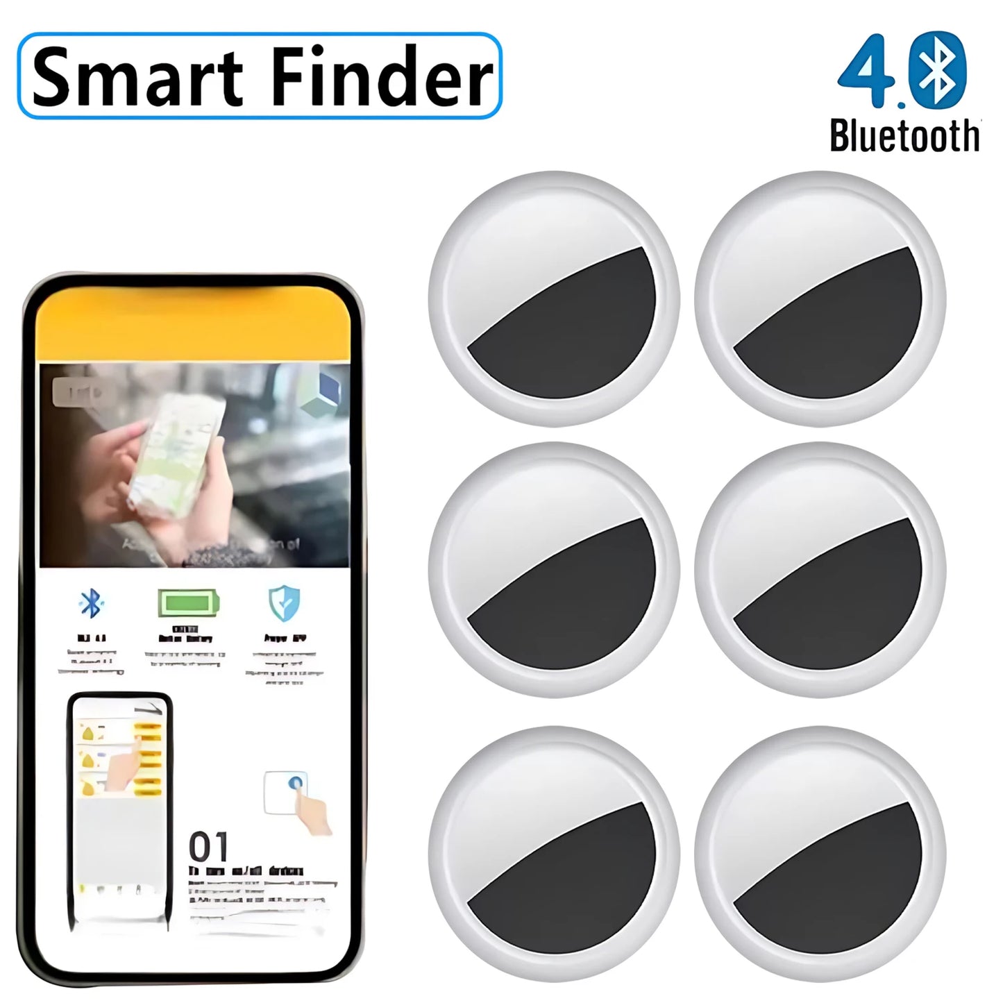 Mini Smart Bluetooth GPS Tracker, works with Android and iOS system, listening tracker, Mini Global Locator, Pet Key Finder