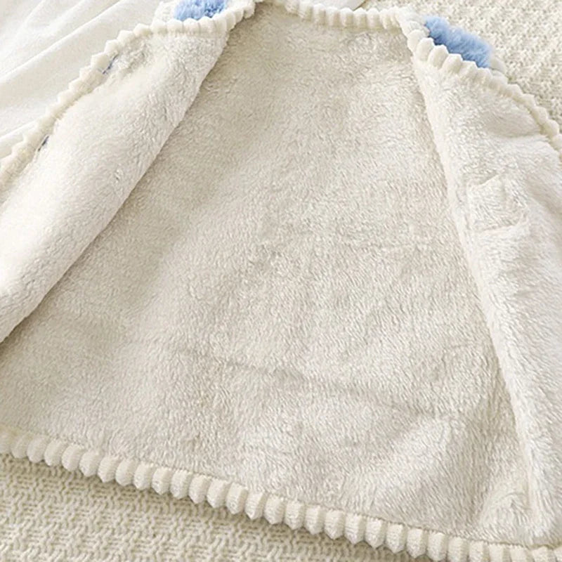 Chaqueta polar para niños, chaleco cálido de doble capa con estampado a cuadros, para niños y niñas, ropa de abrigo sin mangas para otoño e invierno