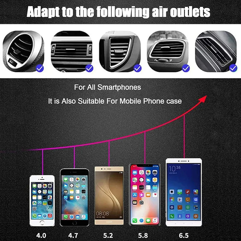 30W Wireless Car Charger Mount, Air Vent Phone Holder, Rotatable, Smart Infrared, Fast Wireless Charging