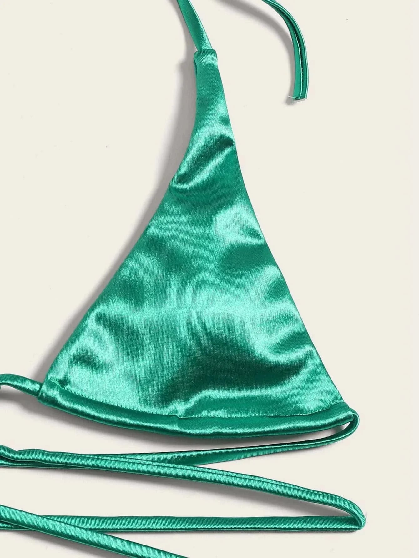 Licou brésilien métallique Satin Bikini femmes maillots de bain femme maillot de bain deux pièces Bikini ensemble coupe haute maillot de bain maillots de bain