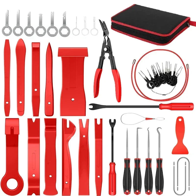 Kit d'outils de retrait de garniture intérieure de voiture, ensemble d'extracteur de Clips en plastique automatique pour le démontage de panneaux de bricolage