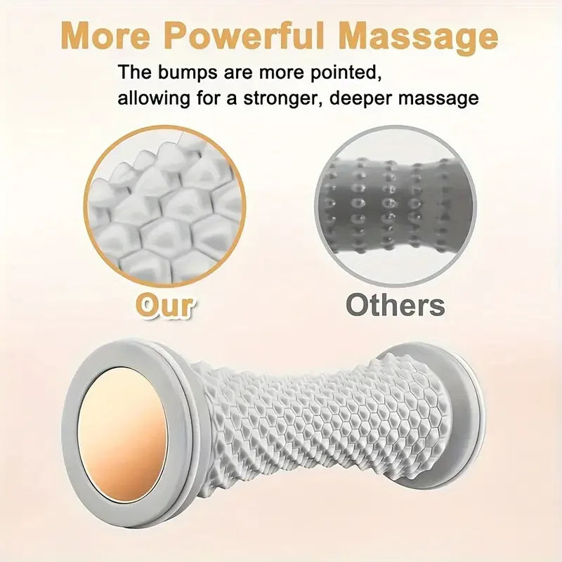 Rodillo masajeador de pies, bola de masaje de yoga, rodillo para fascitis plantar, cuidado de relajación muscular, rodillos de masaje manuales de plástico para pies
