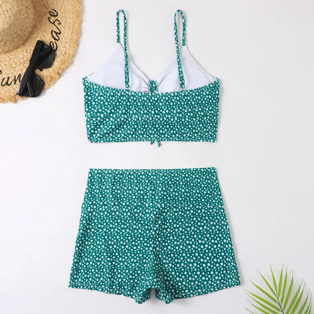 2025 taille haute Bikini maillot de bain femmes Push Up Bikini maillot de bain fleuri imprimé Bikini boxeurs maillots de bain maillot de bain maillot de bain