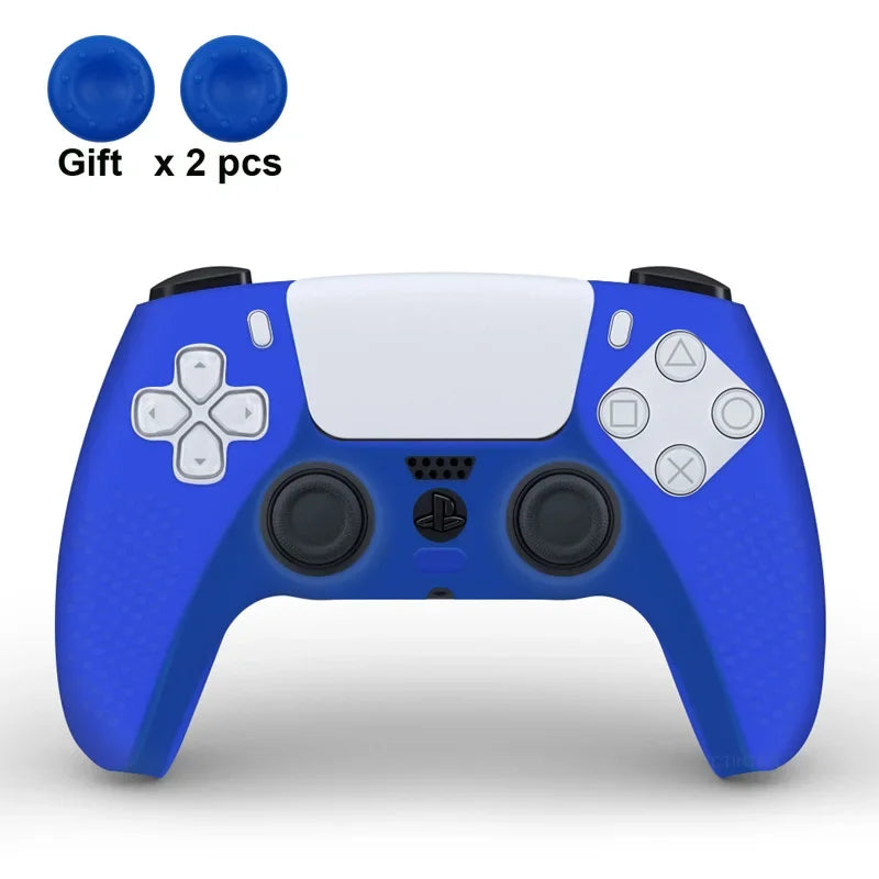Funda de silicona protectora para mando de PS5, antideslizante, protectora, para gamepad de PlayStation 5, accesorios con agarres