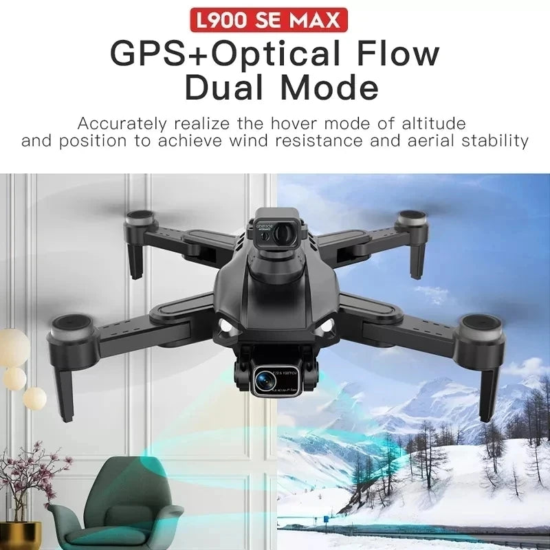 Drone GPS L900 Pro SE MAX 4K, doble cámara HD profesional 5G WIFI 360° Motor sin escobillas para evitar obstáculos Rc FPV Quadcopter Dron