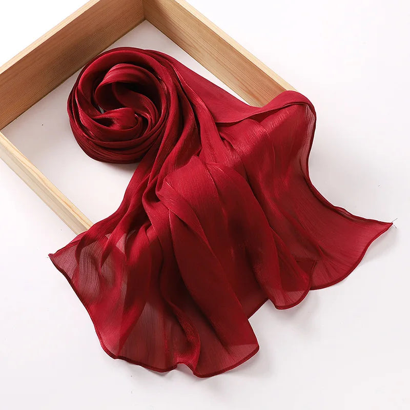 Hijabs en mousseline de soie de qualité supérieure pour femmes, voile turban doux et long, écharpes musulmanes, châles Hijab, couvre-chef Islam, accessoires Ramadan