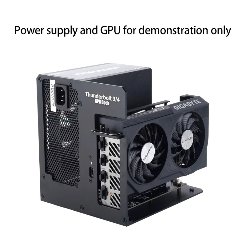 Support externe de carte graphique egpu Thunderbolt 3/4 vers pcie par alimentation ATX 7900XT/rtx4090 peut être installé