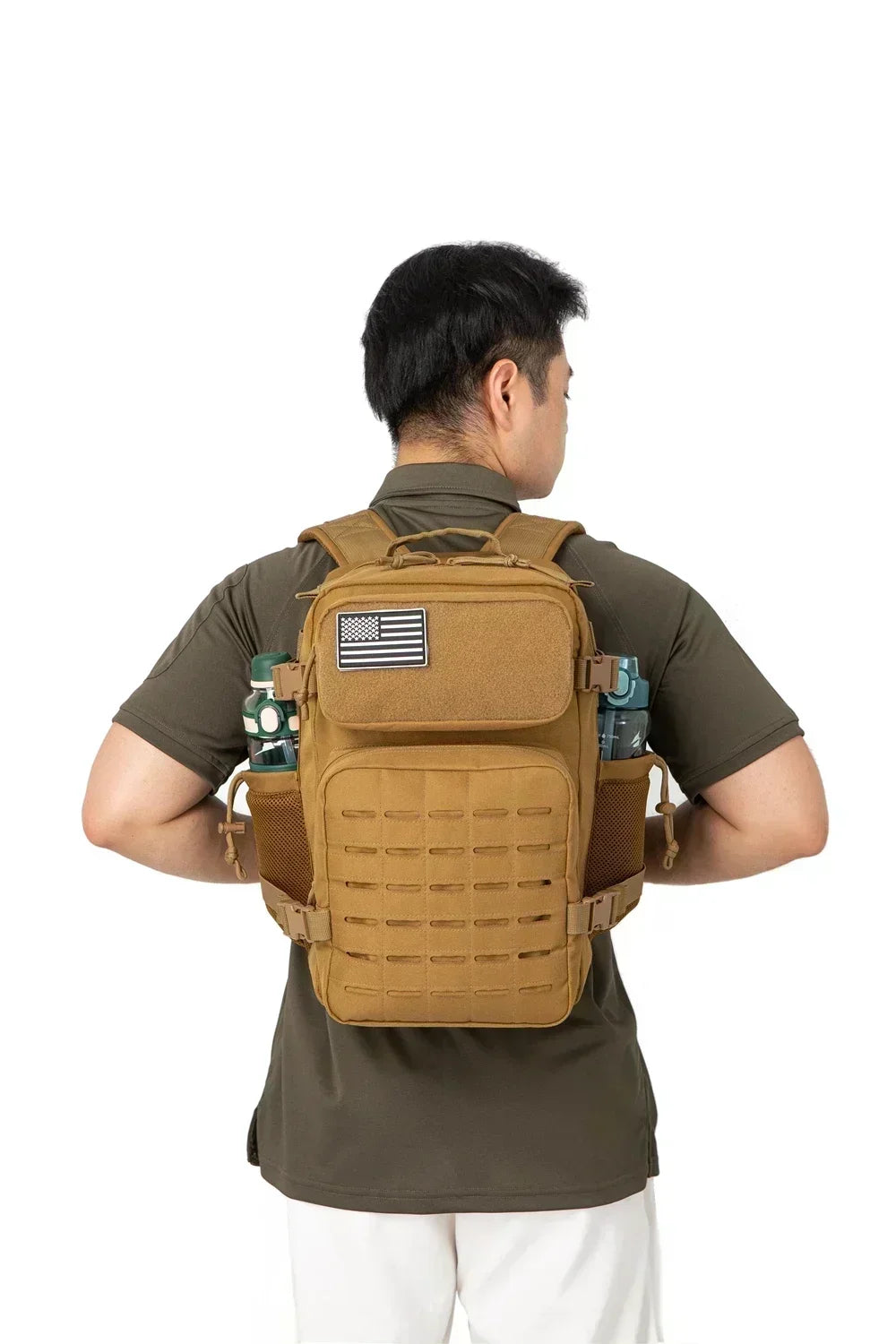Sac à Dos Tactique Plein Air 25L/45L Homme Femme — Randonnée École Porte-Bouteille