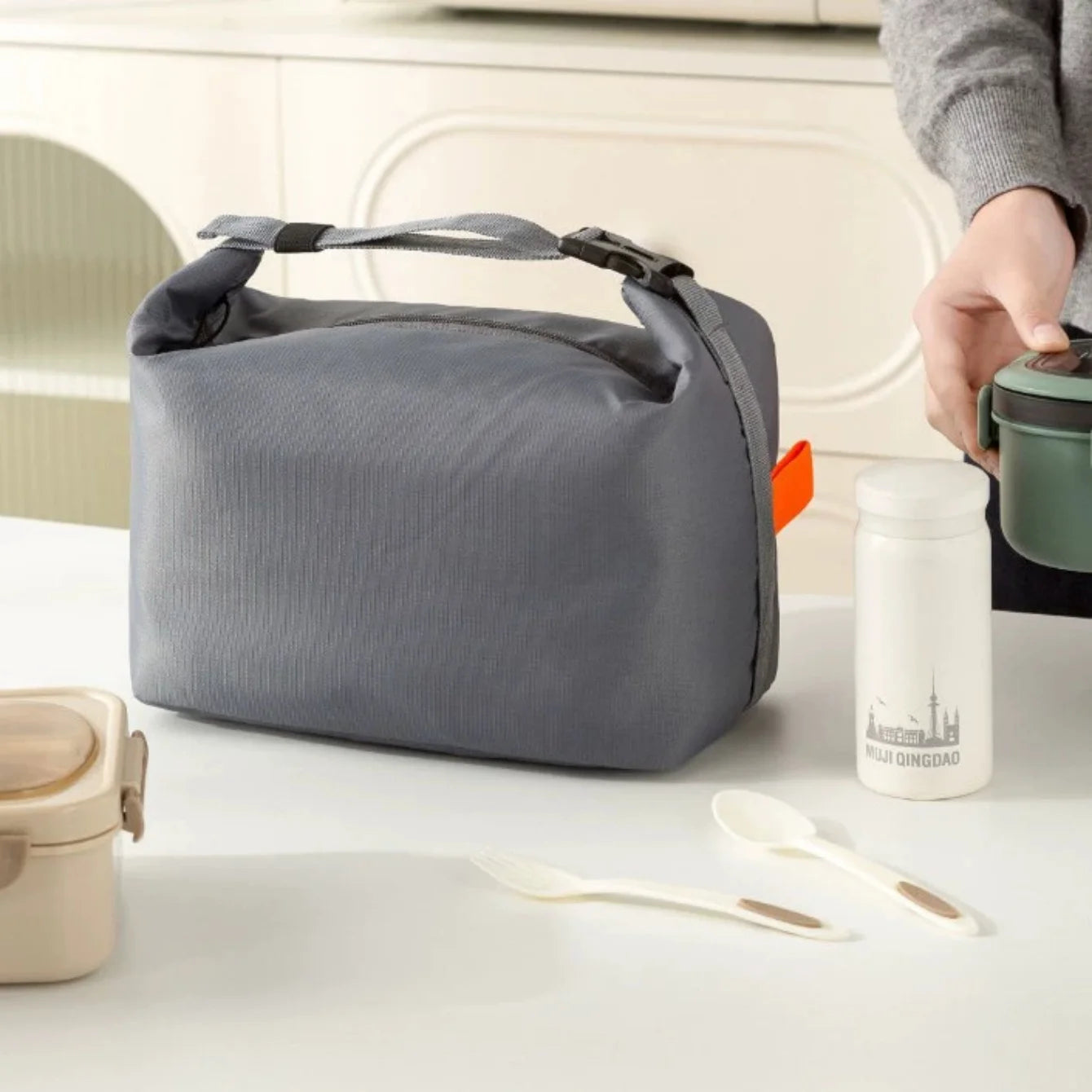 Bolsa de almuerzo con aislamiento, loncheras aisladas a prueba de fugas, bolsas reutilizables de gran capacidad para el trabajo, los viajes