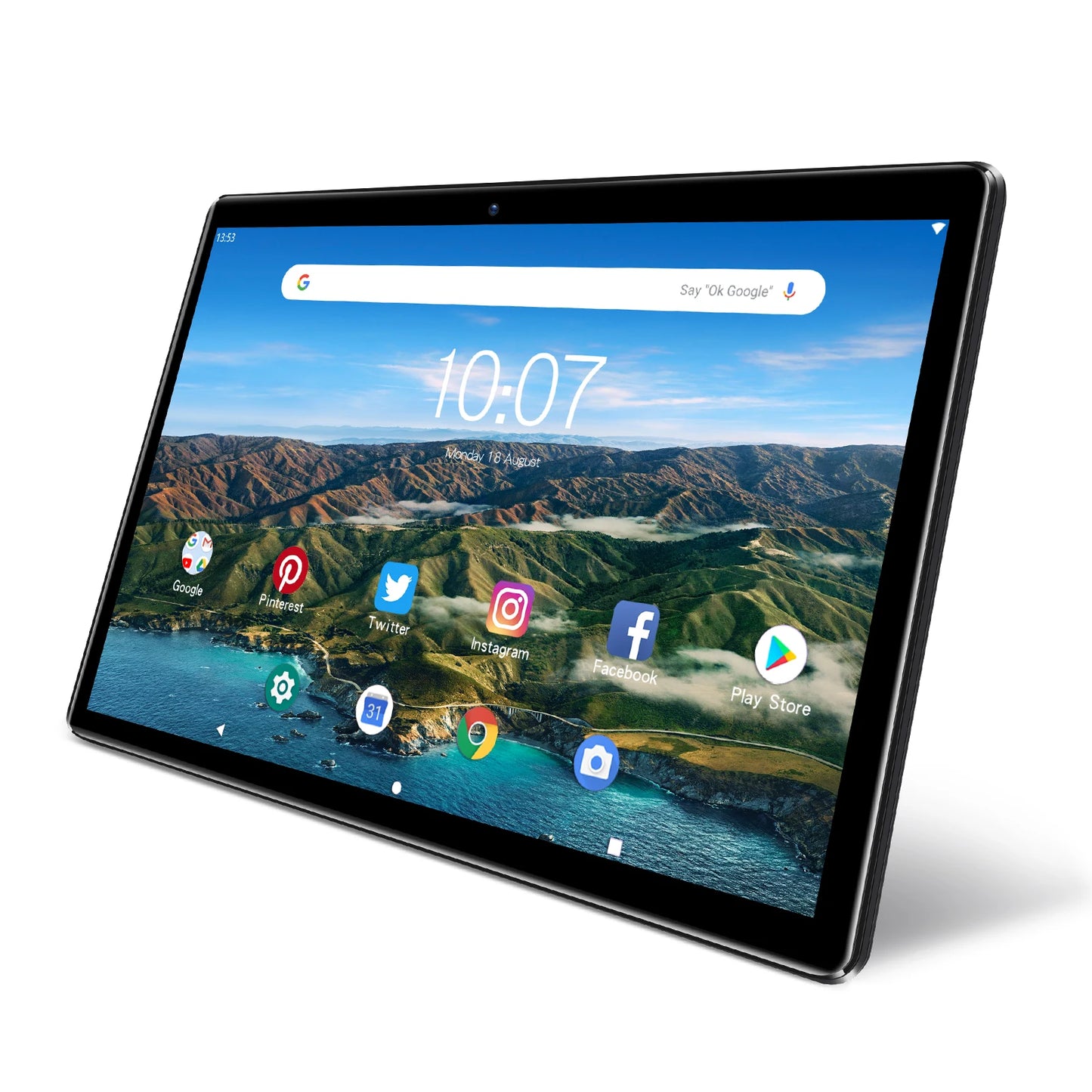 PRITOM 10-inch Tablet with SIM Slot Android 13 64GB Quad Core Touchscreen WiFi GPS 3G Phone Call Support