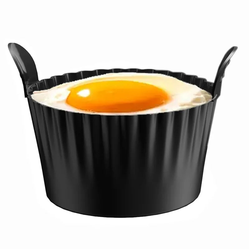 Dishwasher-Safe Air Fryer, Silicone Egg Cups, Silicone Egg Cooker Mold, Reusable Egg and Cake Baking Cups, Safe Ramekin Muffin Liners