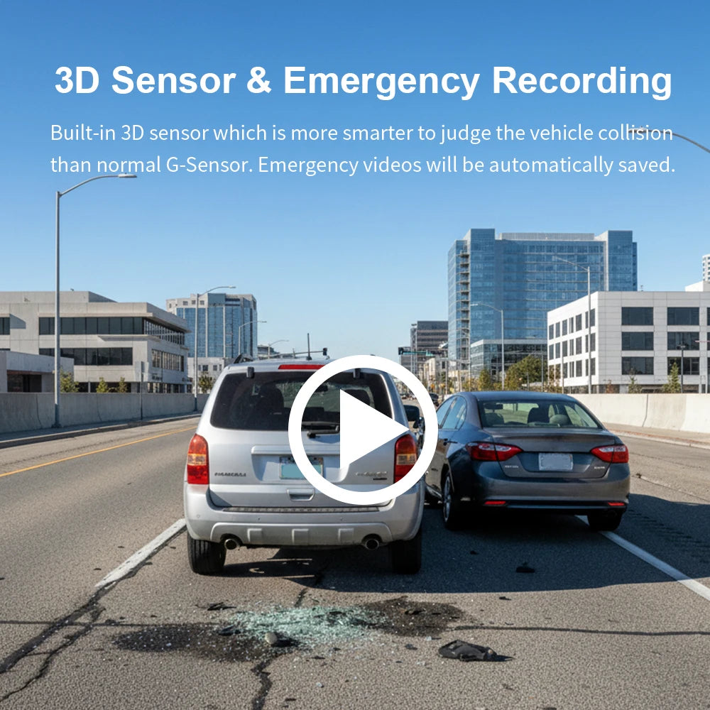 Dashcam 4K Avant & Arrière WiFi6 — Commande Vocale Enregistreur Application