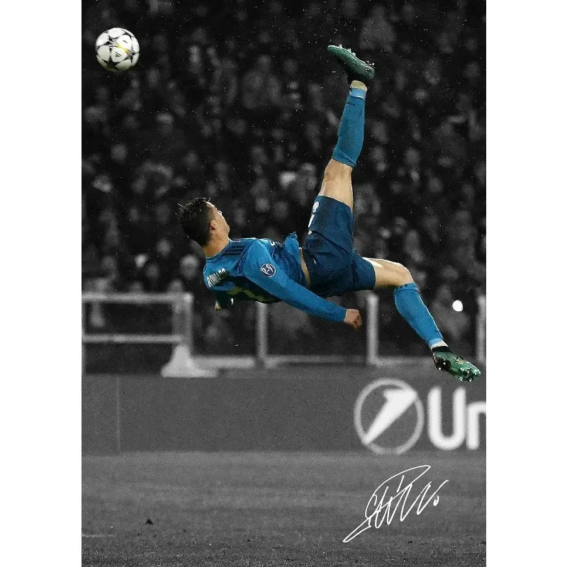 Affiche Toile Portrait Joueur de Football Style Moderne — Décoration Murale Salon