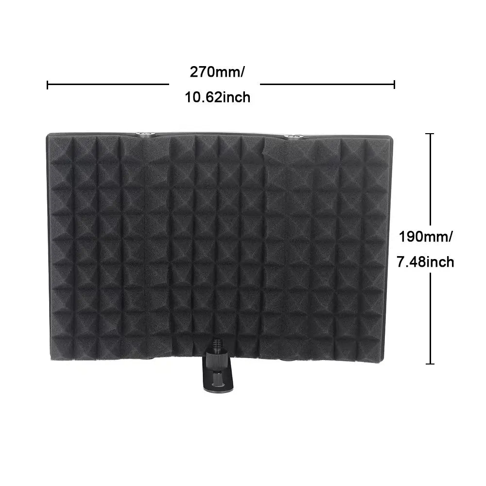 Capot d’Isolation Acoustique Pliable pour Microphone — Triple Isolation Studio