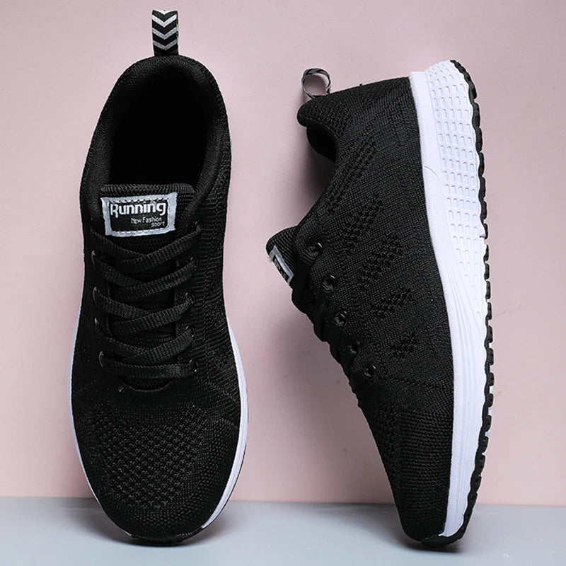 Baskets Femme Mode à Lacets — Sport Respirantes Tennis