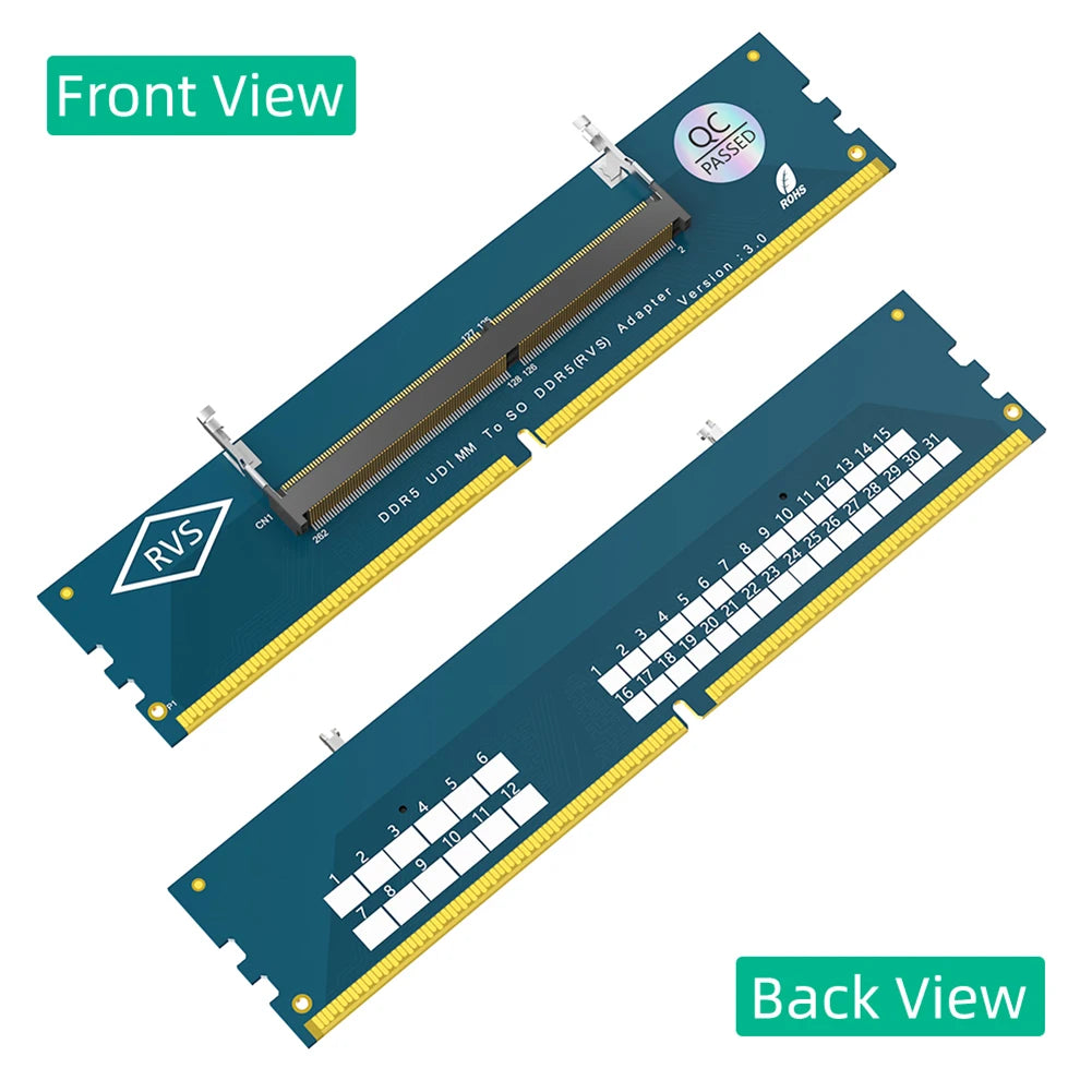 Ordinateur portable SO DDR5 RAM vers ordinateur de bureau DDR5 U-DIMM adaptateur convertisseur de carte mémoire ordinateur portable vers bureau SO-DIMM vers PC carte DIMM
