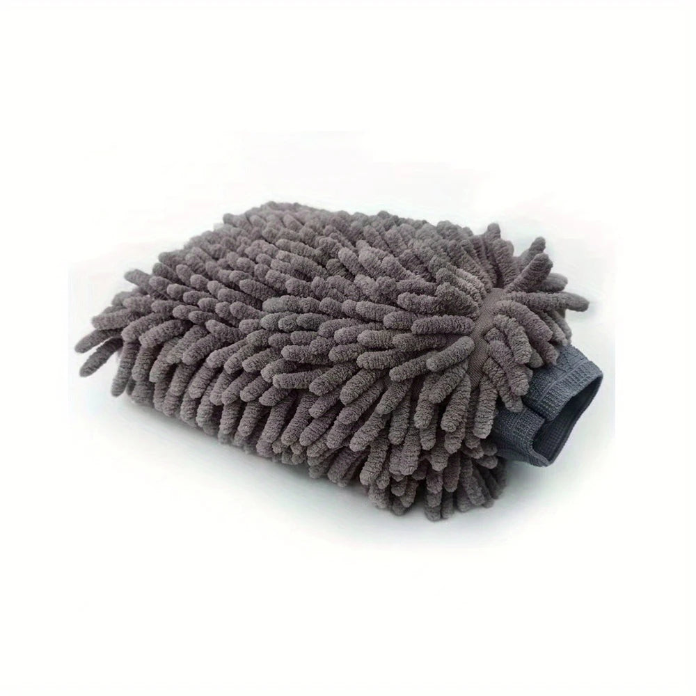 Guantes de lavado de coche de microfibra de chenilla, limpieza de arañazos, cuidado sin pelusa, manoplas suaves, plumero para vehículos de motor, accesorios para motor