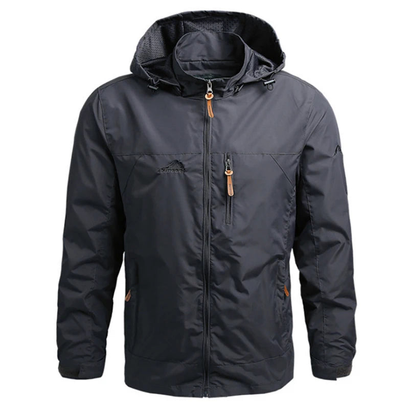 Vestes coupe-vent imperméables pour hommes et femmes, veste tactique décontractée pour randonnée, multi-poches, à capuche, pour la pêche