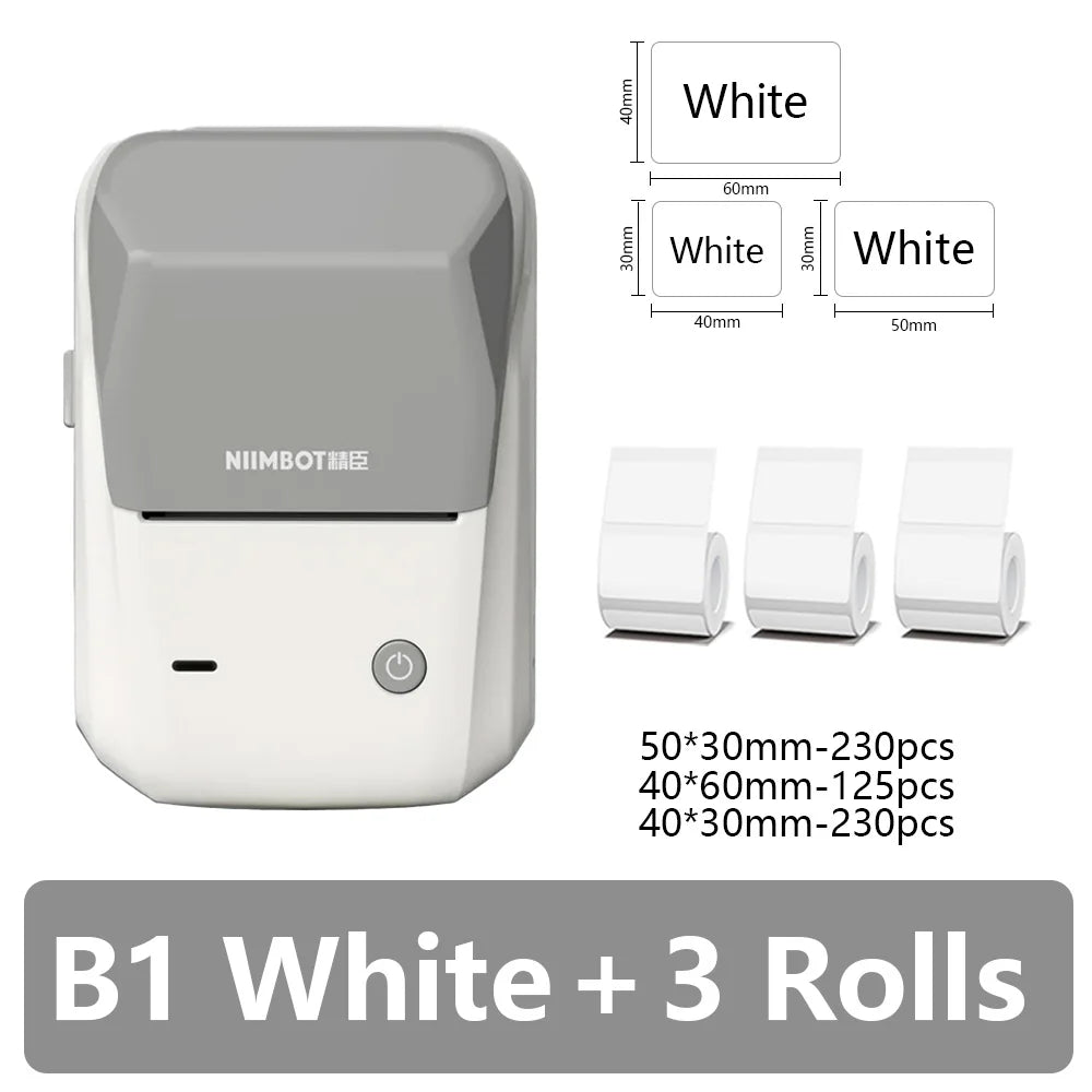 Mini imprimante thermique portable — auto-adhésive, étiqueteuse Bluetooth, autocollants de poche