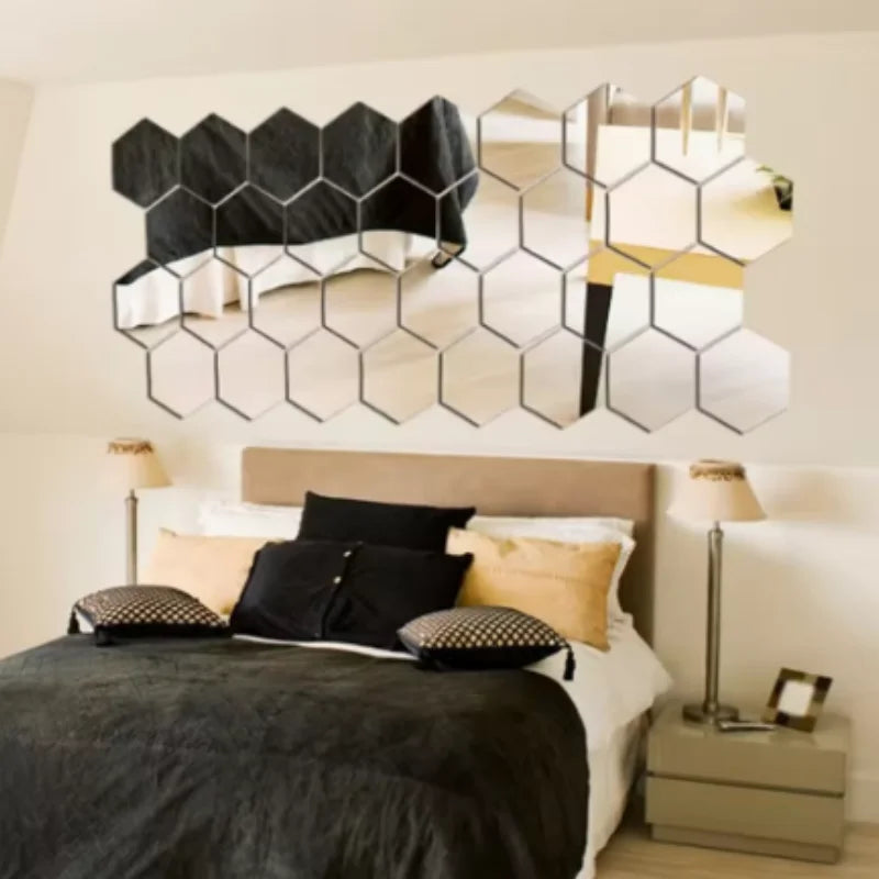 Autocollant Mural Miroir 45 Pièces — Décoration Murale Moderne